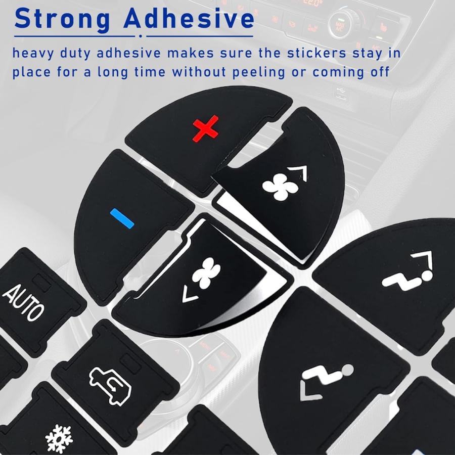【並行輸入品】Ziciner 4 PCS AC Dash Button Repair Kit Decal Stickers  Best for Fixの画像