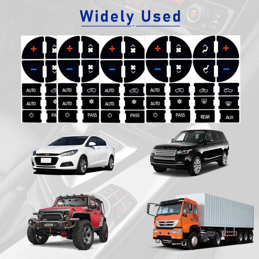 【並行輸入品】Ziciner 4 PCS AC Dash Button Repair Kit Decal Stickers  Best for Fixの画像