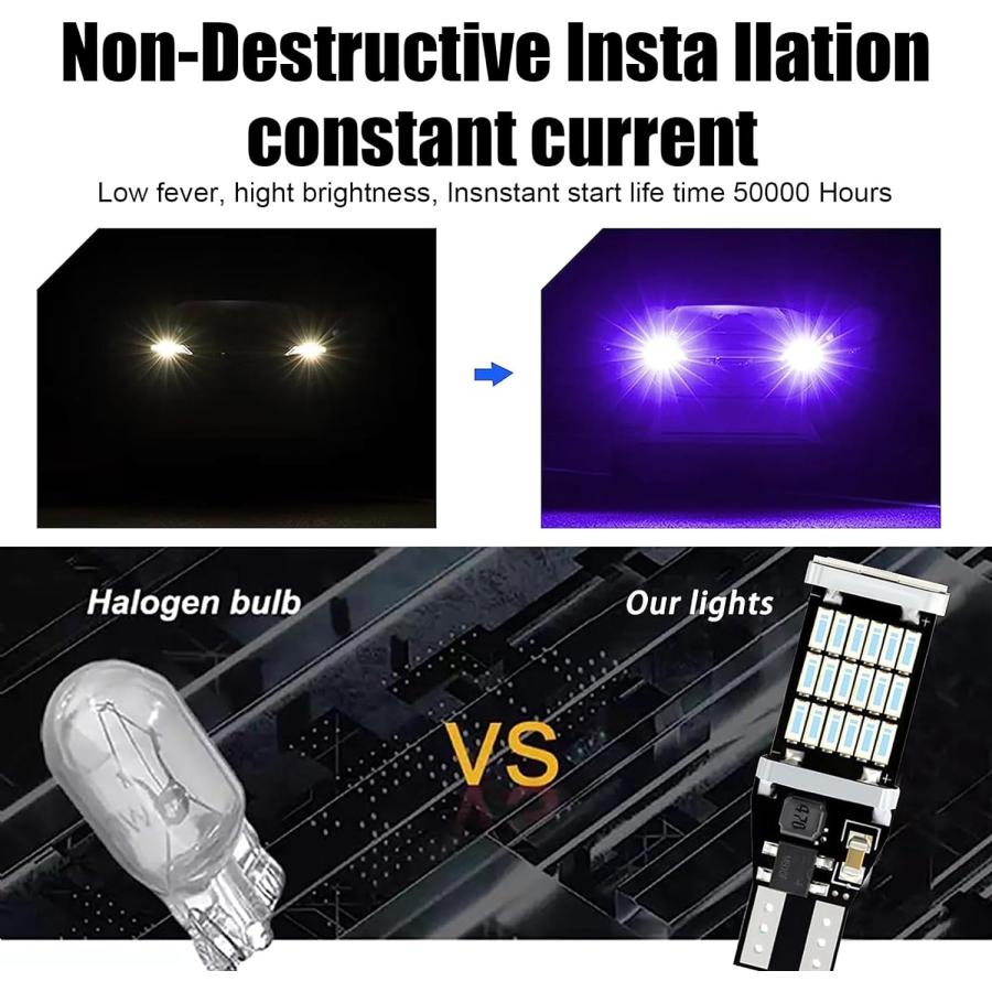 【並行輸入品】ZKFAR 4個 T15 4014 45SMD チップセット バックアップ リバース電球 Canbusエラーフリー ブレーキストップ カの画像