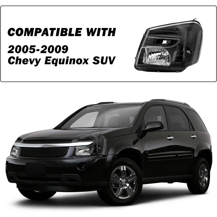 【並行輸入品】SOCKIR 2005 2006 2007 2008 2009 Chevy Equinox ヘッドライトアセンブリ 交換用 4ドア SU_4