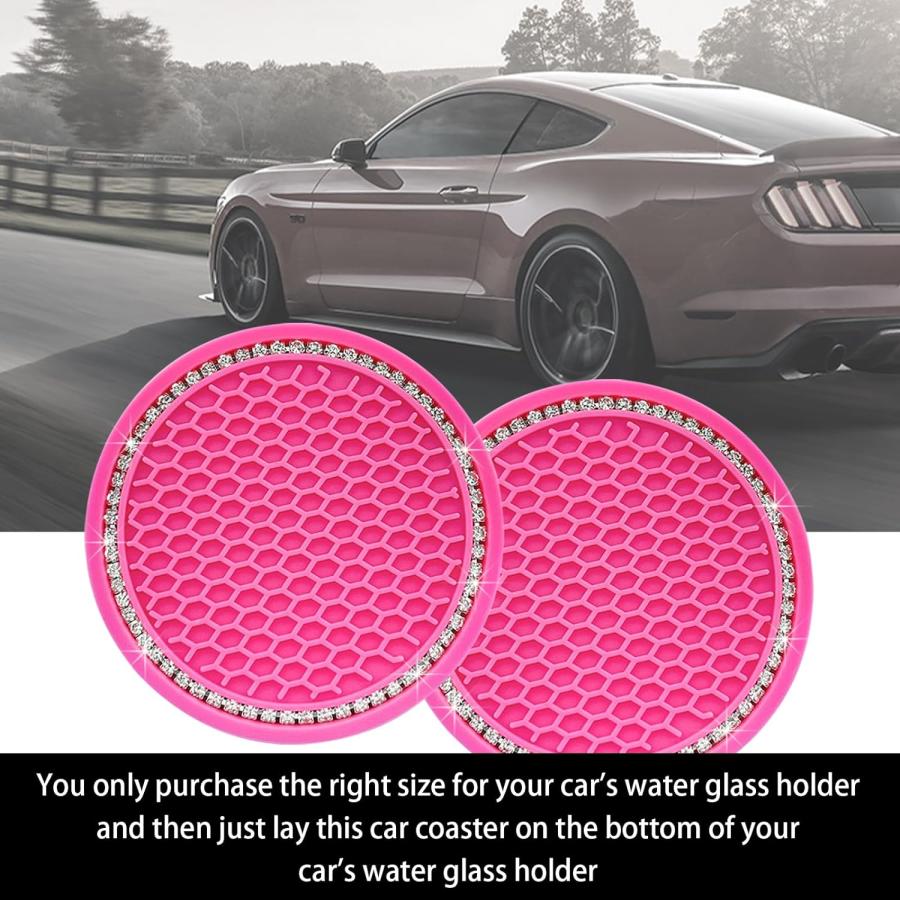 並行輸入品】Ziciner キラキラ光るカーカップコースター 2枚パック