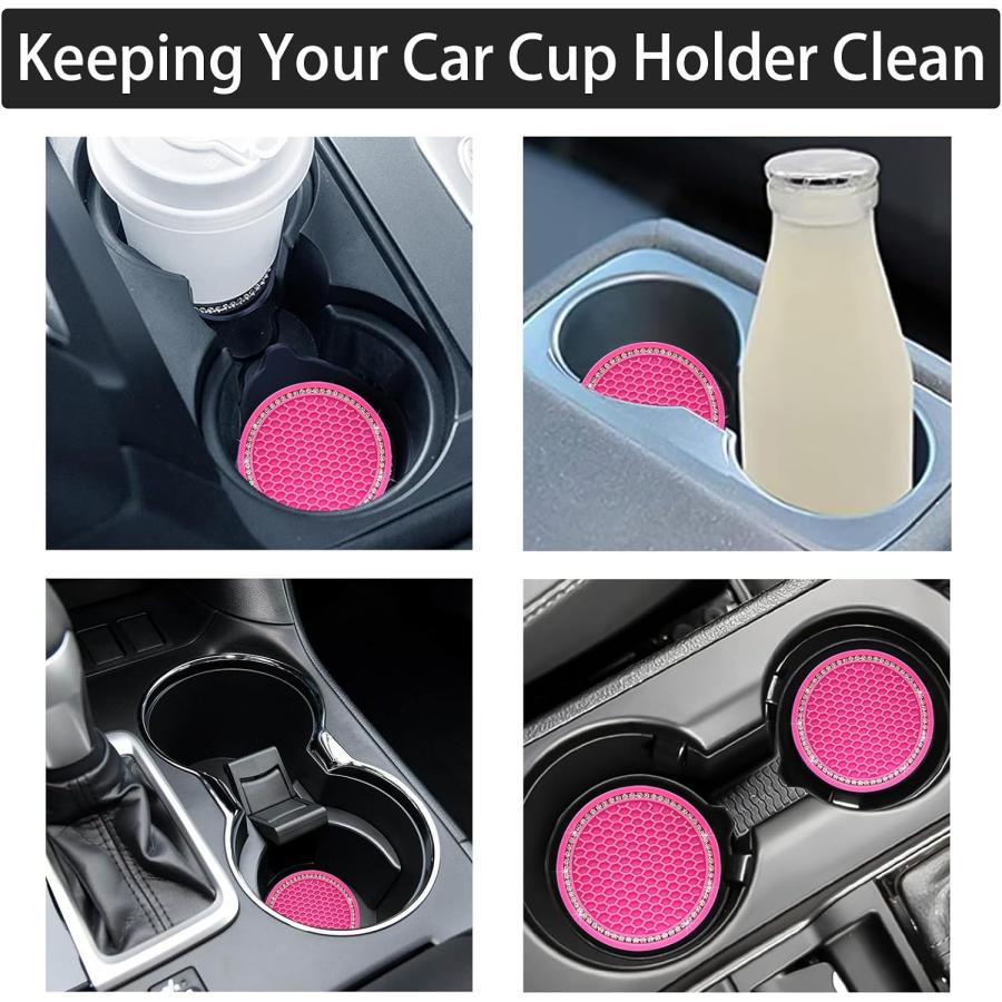 並行輸入品】Ziciner キラキラ光るカーカップコースター 2枚パック