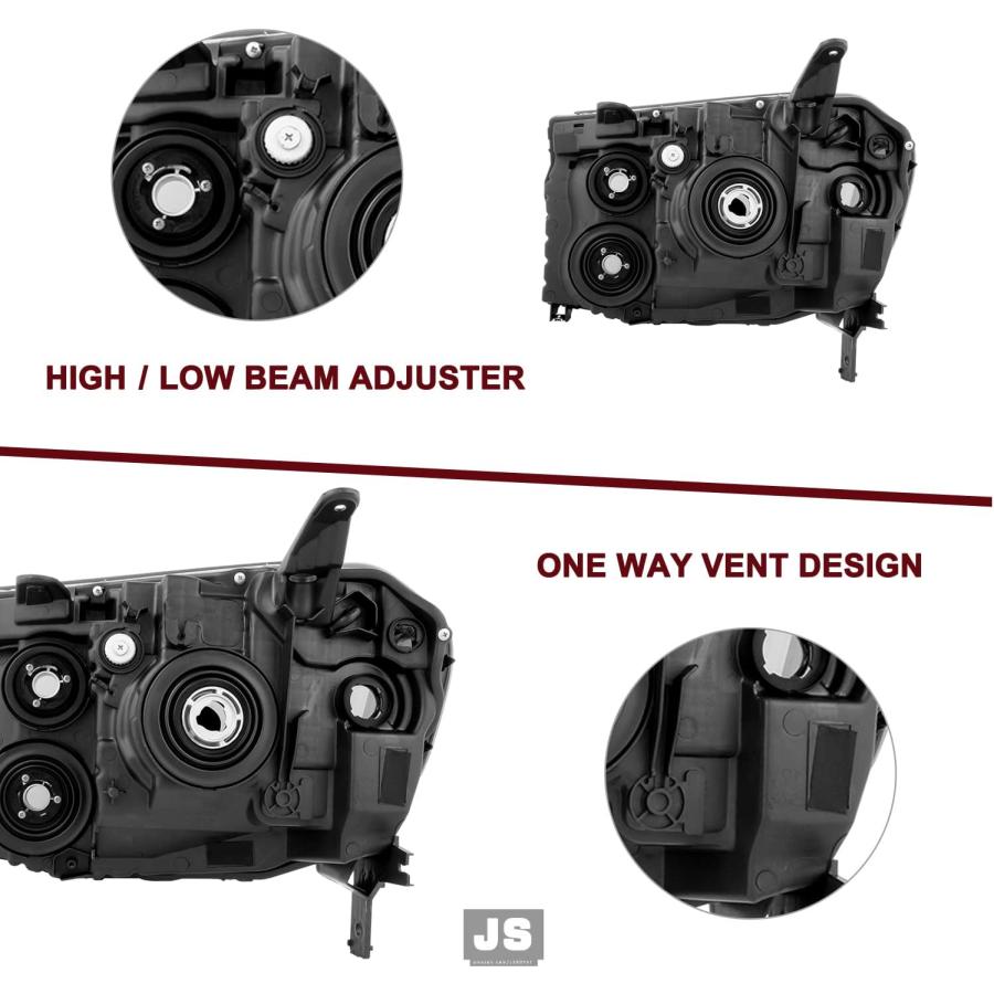 【並行輸入品】JSBOYAT Headlight Assembly Pair Replacement for 2009 2010 2011 Honda
