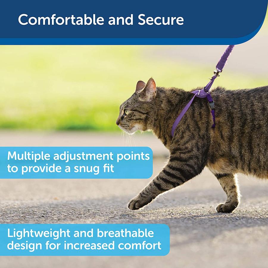 【並行輸入品】 PetSafe(ペットセーフ) イージーウォーク ネコ用ハーネス\u0026バンジーリード (L、ライラック)　_2