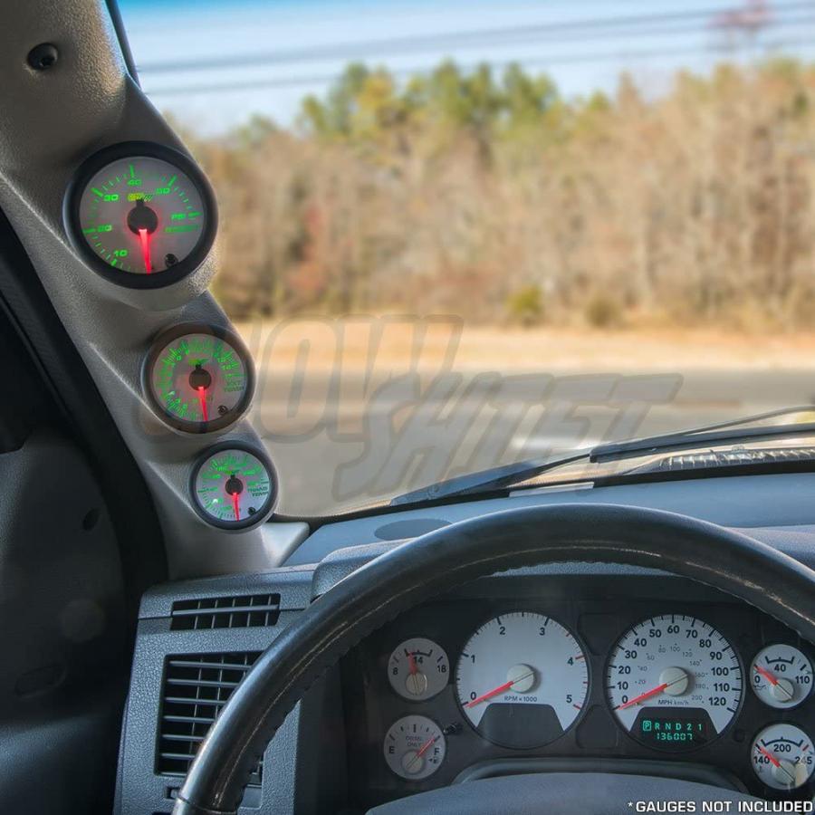 GlowShift　Taupe　Triple　Color　Pod　for　2003-2009　Cummins　Dodge　Ram　Protected　Plastic　2500　Pillar　Factory　1500　Mount　UV　ABS　Gauge　Matched　3500