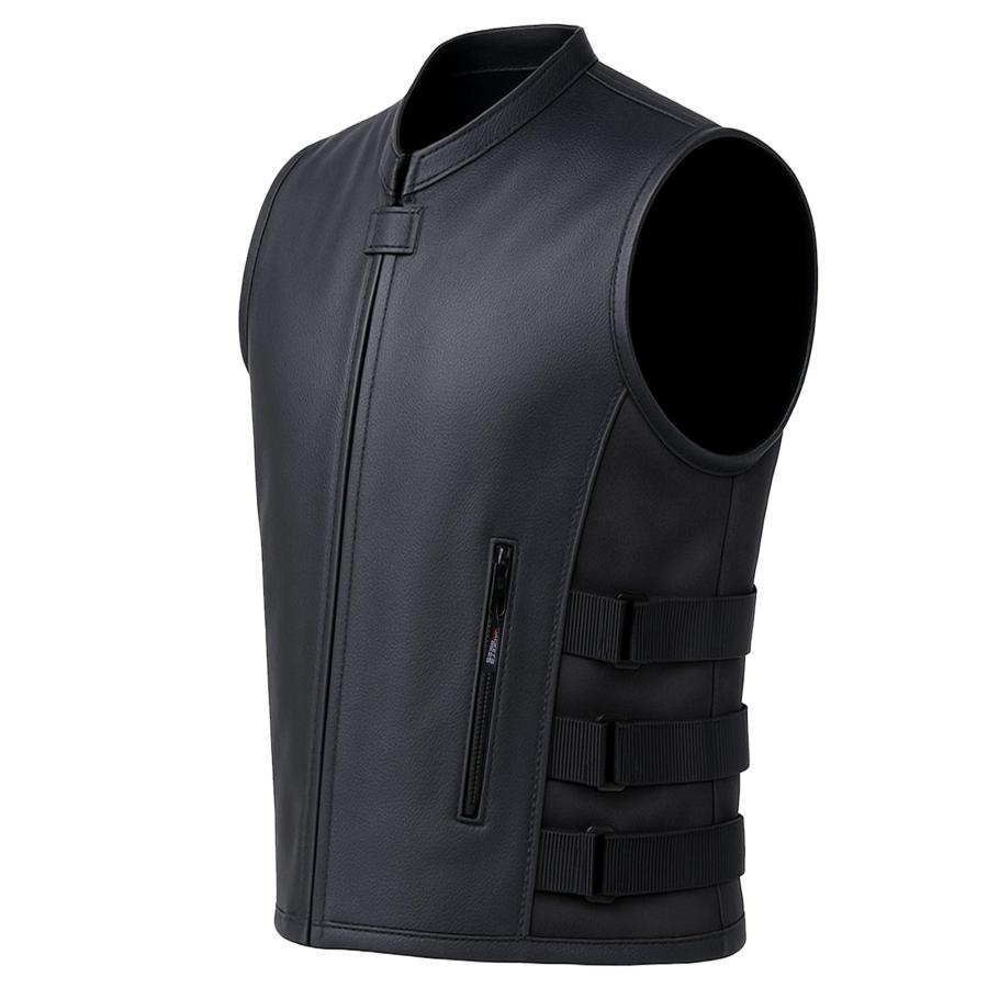 並行輸入品】 メンズ Armorバイカーオートバイレザー 調節可能なベスト