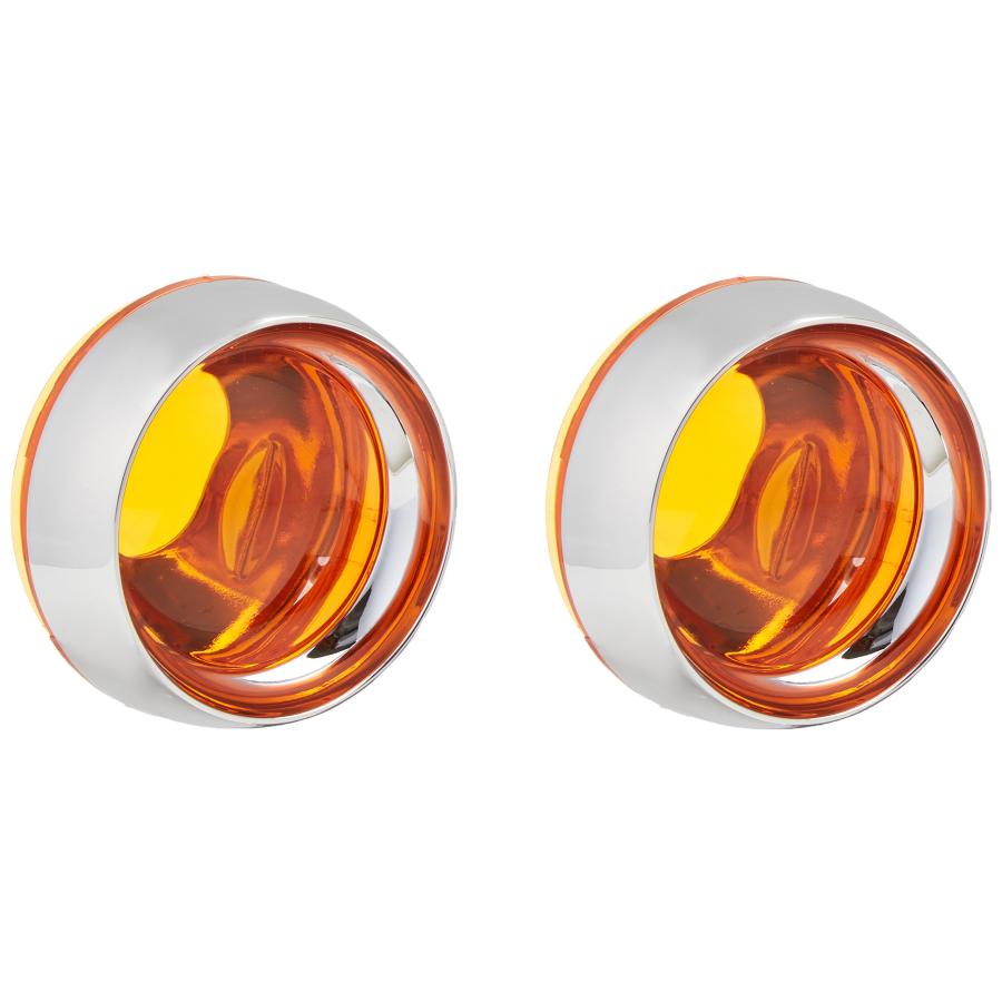 並行輸入品】 2268 DEEP DISH BEZELS WITH AMBER LENSES FOR METRIC