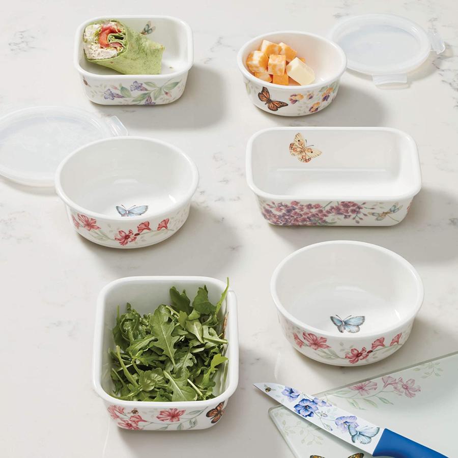 仕切皿 並行輸入品】 Lenox 社製 仕切り皿 9インチ 蝶と草原のモチーフ