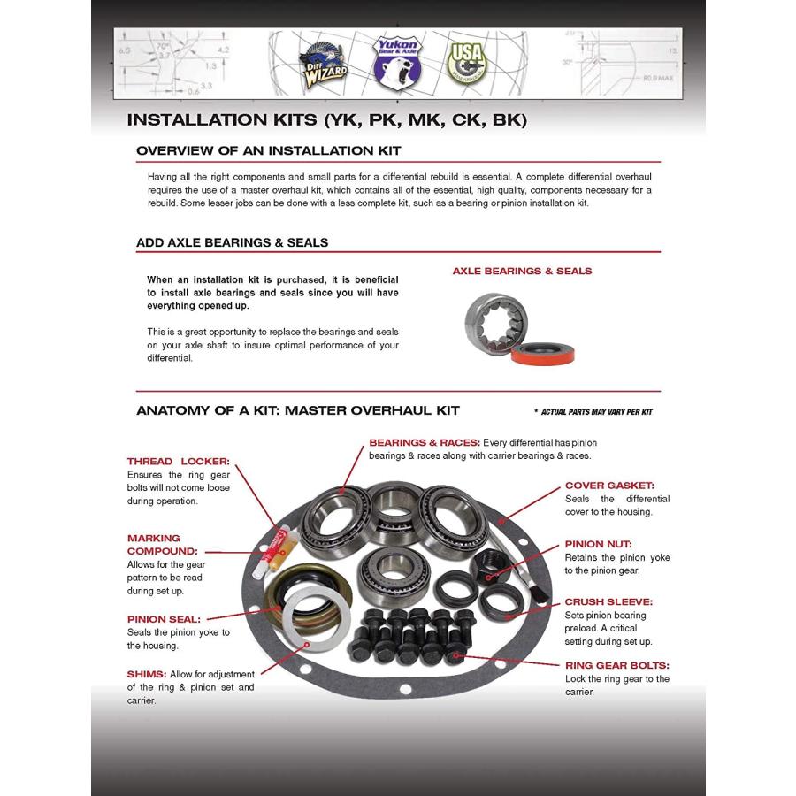 【並行輸入品】 Yukon (PK D44-19) Pinion Installation Kit for 19-Spline Dana 44 Difの画像