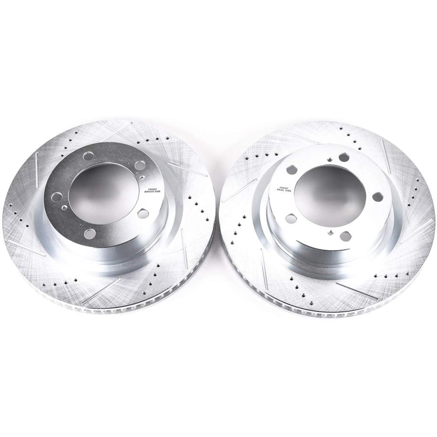 【並行輸入品】 Power Stop JBR1309XPR フロントエボリューション ドリル\u0026スロットローター ペアの画像