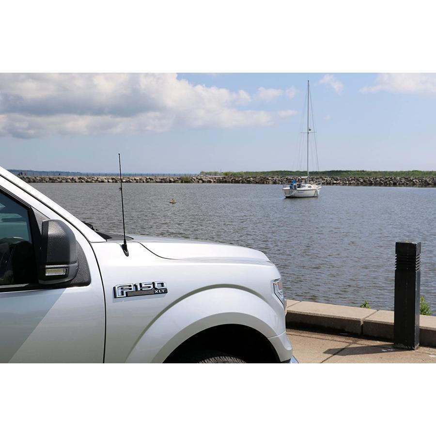 AntennaMastsRus　15　Inch　F-600　Antenna　150　with　F-550　Ram　Black　(1950-2023)　F-250　is　Ford　F-450　F-350　F-150　Raptor　Dodge　F-650　Compatible