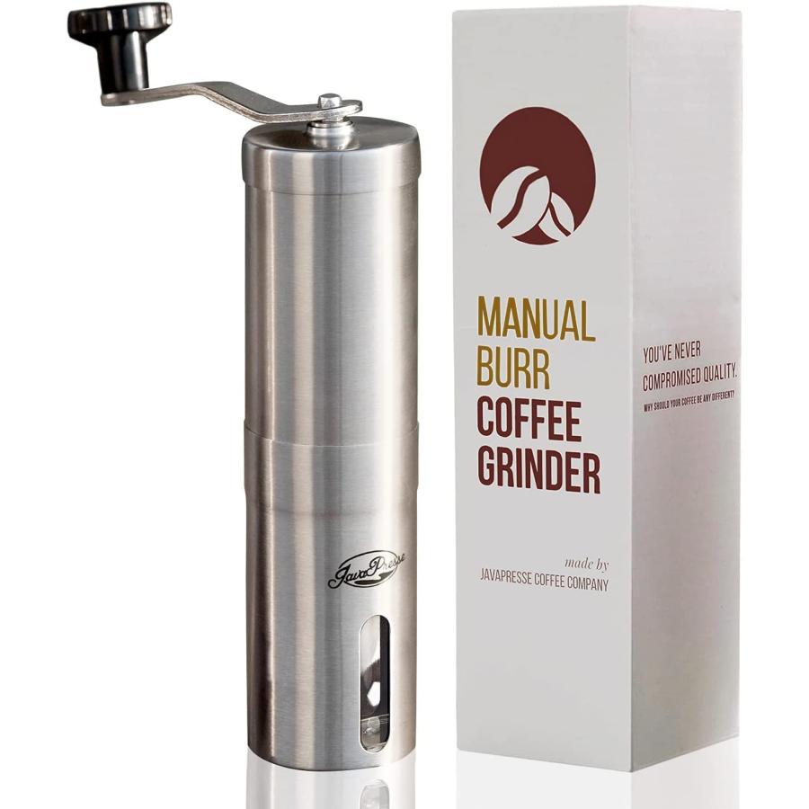 JavaPresse Manual Coffee Grinder Conical Burr Mill for Precision