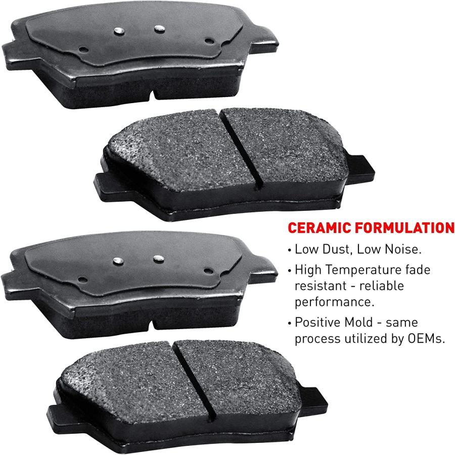 【並行輸入品】 R1 Concepts Rear Brakes and Rotors Kit |Rear Brake Pads| Brake Roto_6