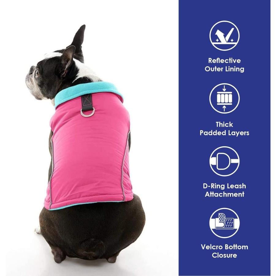 【並行輸入品】 Gooby Sports Vest Dog Jacket - Pink Small - Reflective Dog Vest wi_3