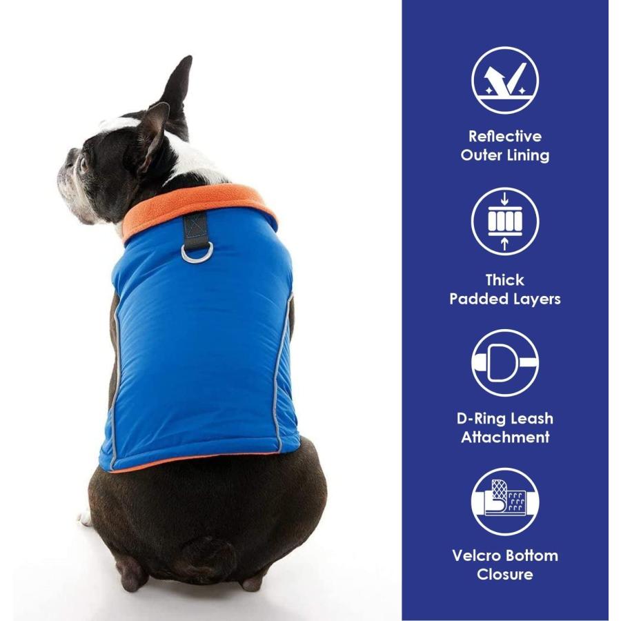 【並行輸入品】 Gooby Sports Vest Dog Jacket - Blue X-Small - Reflective Dog Vest_3