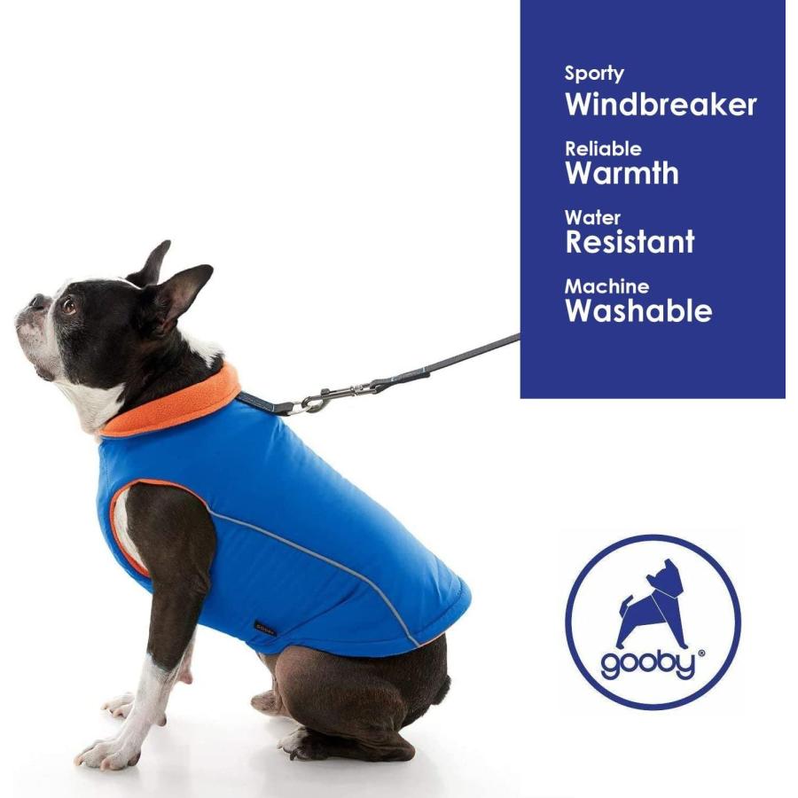 【並行輸入品】 Gooby Sports Vest Dog Jacket - Blue X-Small - Reflective Dog Vest_4