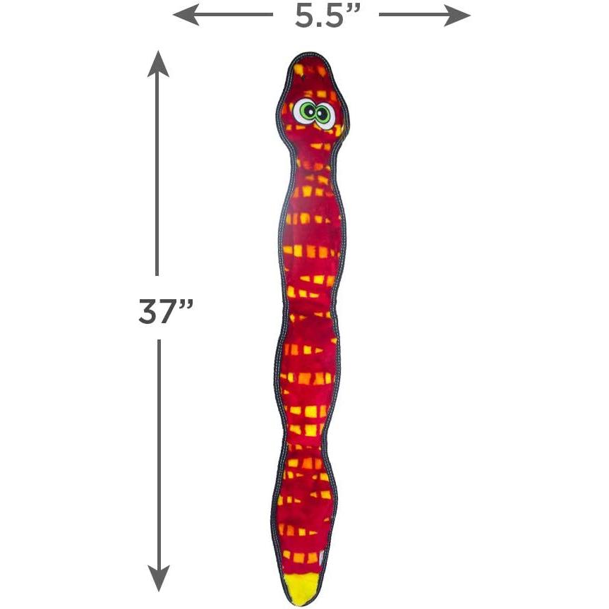 【並行輸入品】 Outward Hound Invincibles Toughseamz Durable Plush Dog Toy Snake 6_2