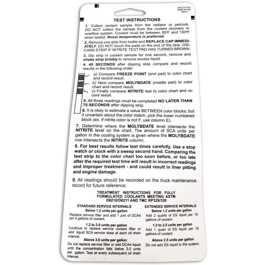 【並行輸入品】 Fleetguard CC2602 クーラントテストキット 3ウェイテストストリップ 50本/ボトル : GoodChoice ...
