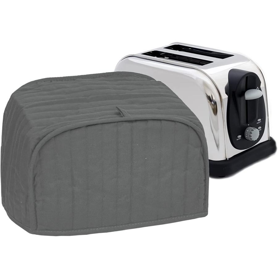 (Two Slice Toaster Cover Graphite) RITZ Polyester/Cotton Quilted Two