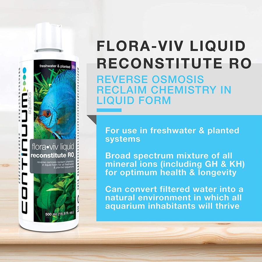 Continuum Aquatics Flora Viv Reconstitute RO - Mineral Element Water Conditioner for Distilled  Reverse Osmosis  or Deionized Water for use in Fres｜dep-good-choice｜02