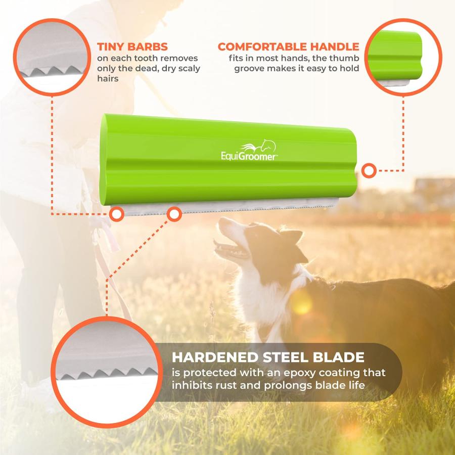 並行輸入品】 EquiGroomer Deshedding Brush for Dogs and Cats