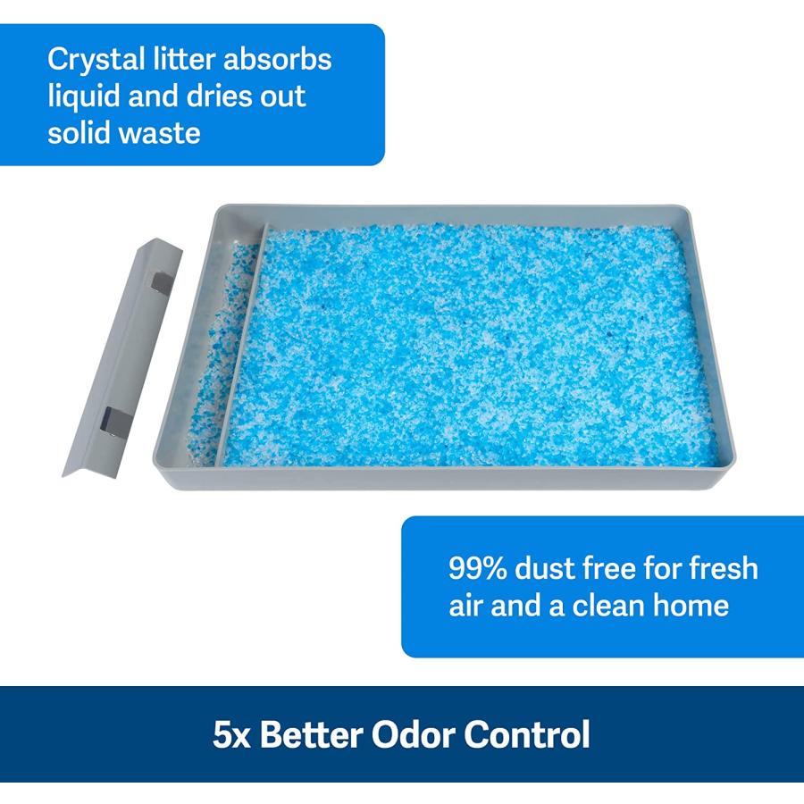 PetSafe ScoopFree Reusable Tray for Cat Litter Boxes - Includes 4.3 lb of Premium Blue Non Clumping Crystal Litter - Compatible with All PetSafe Sc｜dep-good-choice｜05