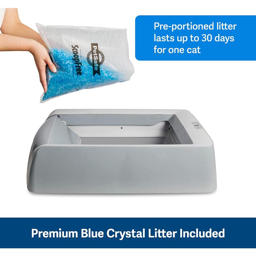 PetSafe ScoopFree Reusable Tray for Cat Litter Boxes - Includes 4.3 lb of Premium Blue Non Clumping Crystal Litter - Compatible with All PetSafe Sc｜dep-good-choice｜06