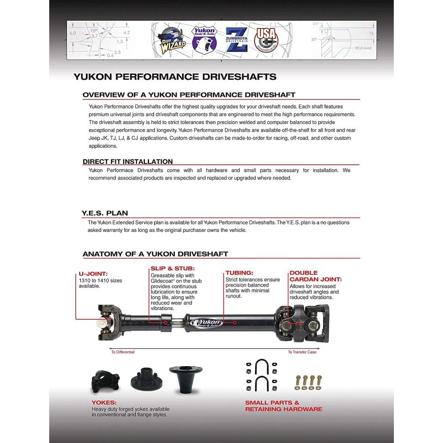 並行輸入品】 Yukon Gear & Axle (YDS007) パフォーマンスドライブ