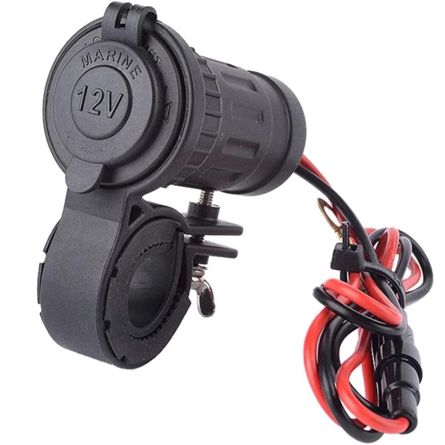【並行輸入品】 ユニバーサル防水デュアルUSB充電器ブルーLEDインジケータ電源コンセントソケット12 V24 V出力5 V 2.1 A高速 ...