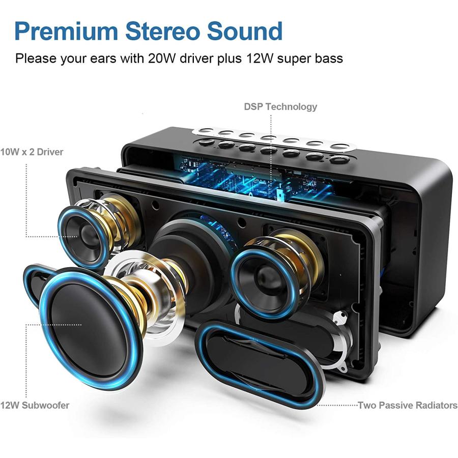 DOSS SoundBox XL Bluetoothスピーカー 32W大音量 ぶるーとぅー DOSS SoundBox XL Bluetoothスピーカー 32W大音量 ぶるーとぅー