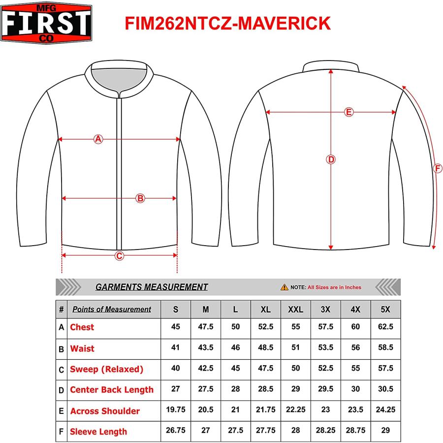 【並行輸入品】 First Manufacturing Men's Maverick Motorcycle Jacket Black 2XT　_3