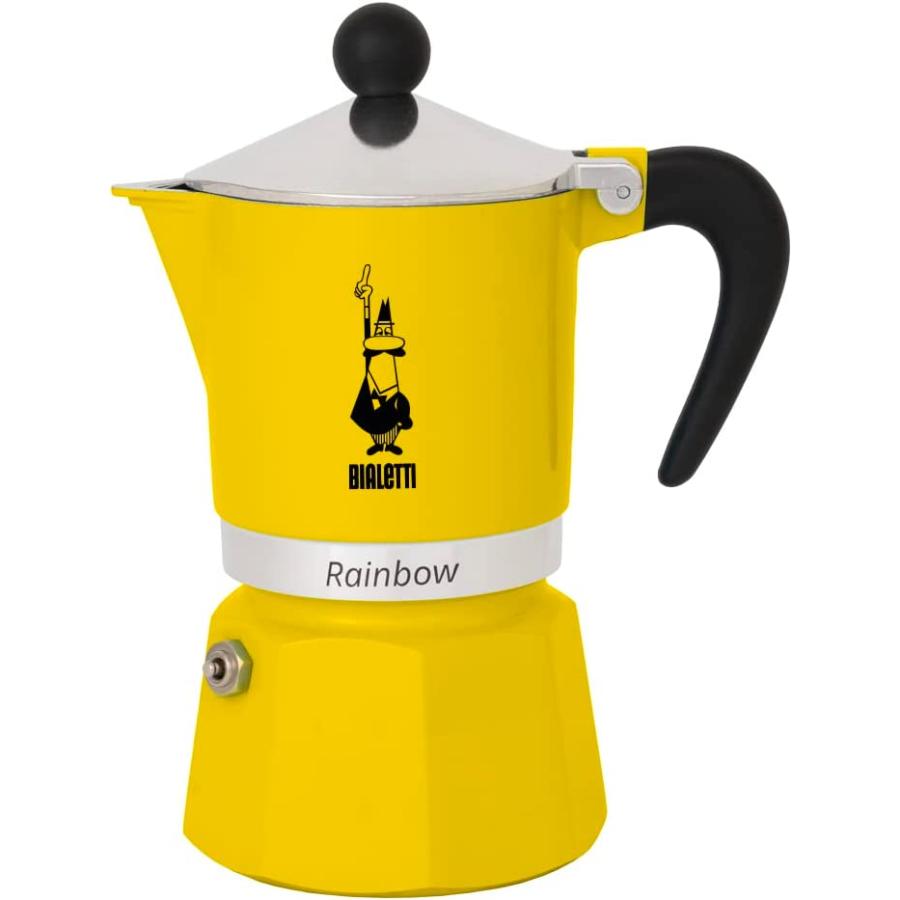 Bialetti Rainbow Stove Top Espresso Coffee Maker Yellow 6 Cups 並行輸入品 HFAYB072VLLLLTK