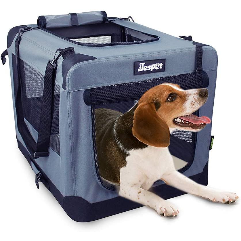 JESPET Soft Dog Crates Kennel for Pets 3 Door Soft Sided Folding Travel