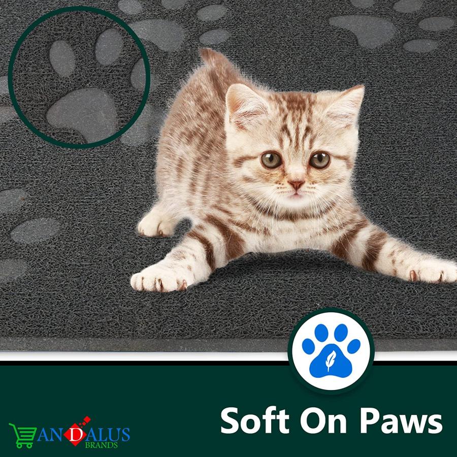 最新アイテムを海外通販 ANDALUS Cat Litter Mat - Kitty Litter Trapping Mat for Litter Boxes - Kitty