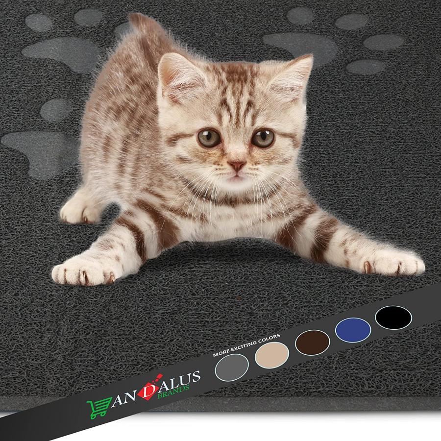 最新アイテムを海外通販 ANDALUS Cat Litter Mat - Kitty Litter Trapping Mat for Litter Boxes - Kitty