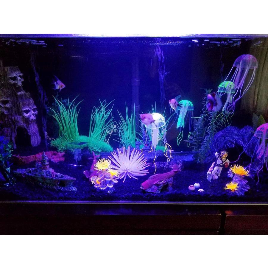 最新限定商品販壳 COVOART LED Aquarium Light 7.5inch Colorful Fish Tank Light Submersible Underwater Crystal Glass LEDs Lights 9 LEDs　並行輸入品