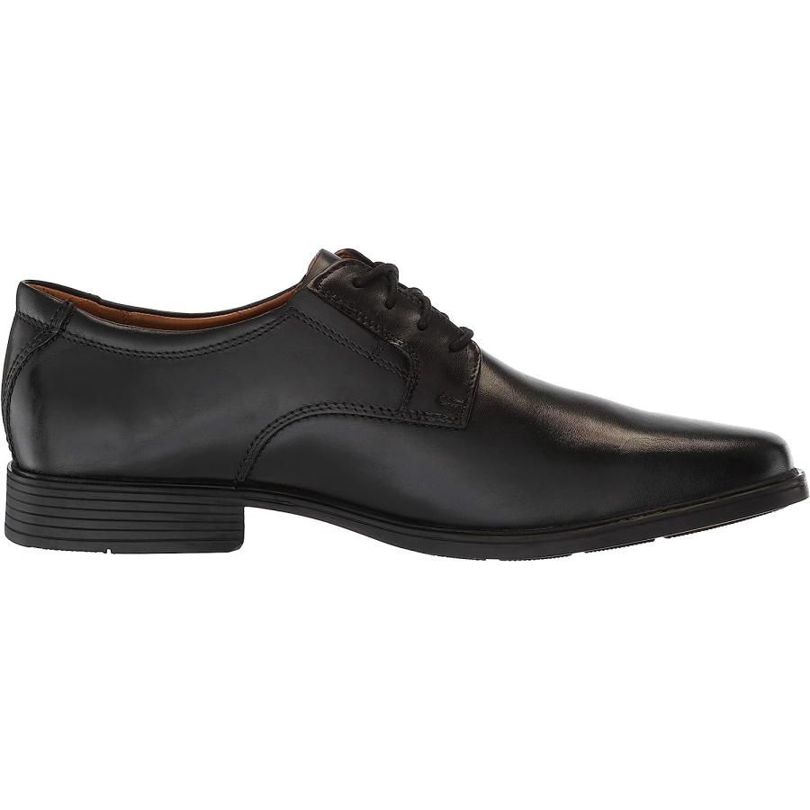 Clarks tilden plain black sale