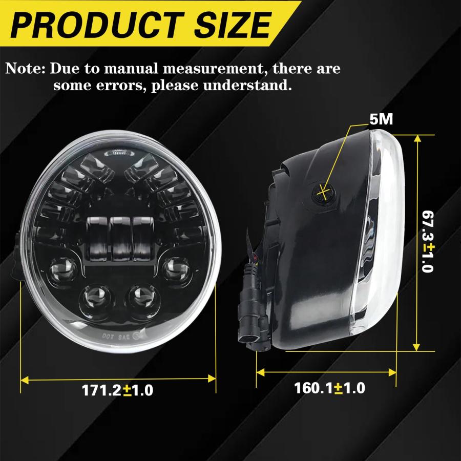 並行輸入品】 SKTYANTS LEDヘッドライトハーレーVロッドオートバイ