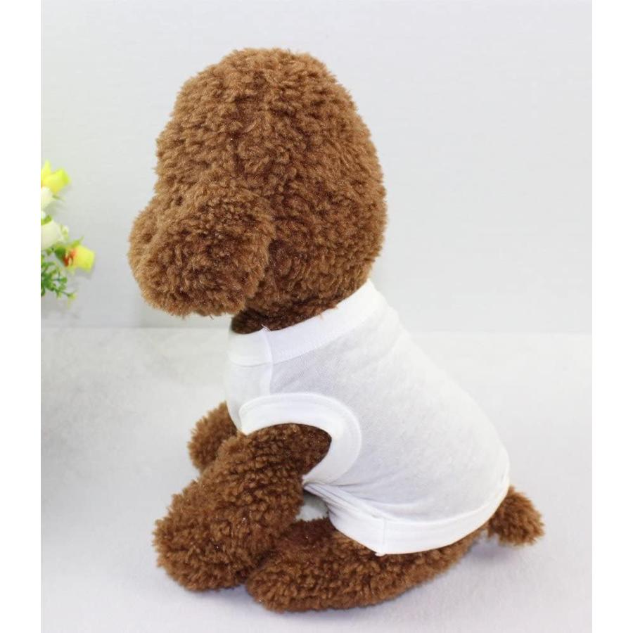 【並行輸入品】 Alroman Dogs Shirts White Vest Clothing for Dogs Cats M Dog Vacatio_1