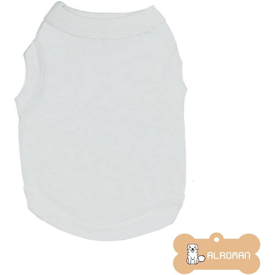 【並行輸入品】 Alroman Dogs Shirts White Vest Clothing for Dogs Cats M Dog Vacatio_3