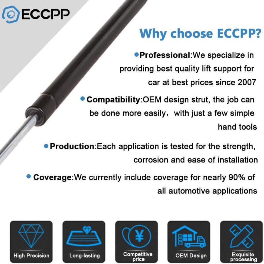激安モール ECCPP リフトサポート リアリフトゲート ガススプリングストラット 2011-2015年式フォードエクスプローラー用 6681ストラット2個セット　並行輸入品
