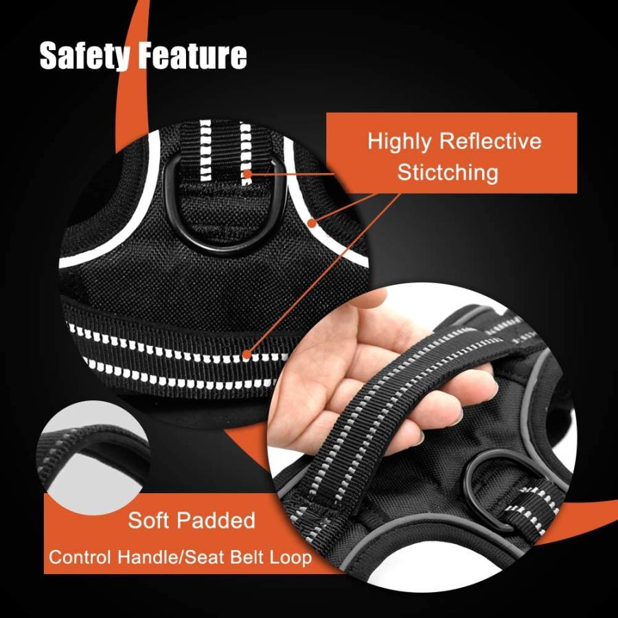 【並行輸入品】 PHOEPET No Pull Dog Harnesses for Small Puppies Reflective Adjustab_4