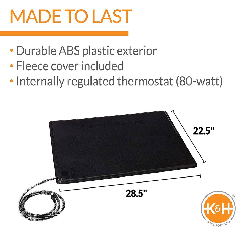 K&H PET PRODUCTS Original LectroKennel Outdoor Heated Pad with Free