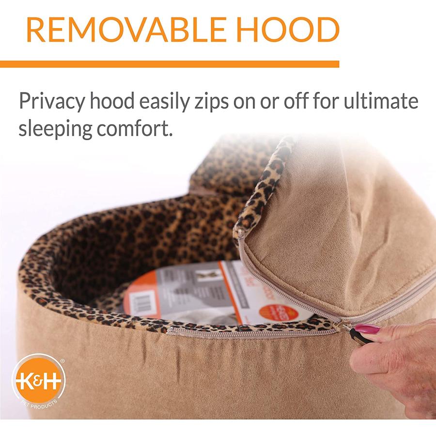 K&H Pet Products Thermo-Kitty Heated Pet Bed Deluxe Tan/Leopard Large 20 Inches　並行輸入品｜dep-good-choice｜04