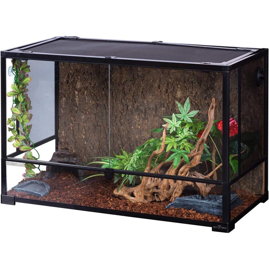 並行輸入品】 REPTI ZOO 67 Gallon Reptile Glass Terrarium Double