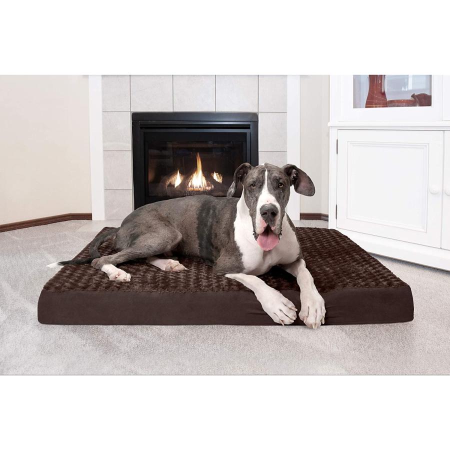 Furhaven XXL Orthopedic Dog Bed Ultra Plush Faux Fur & Suede