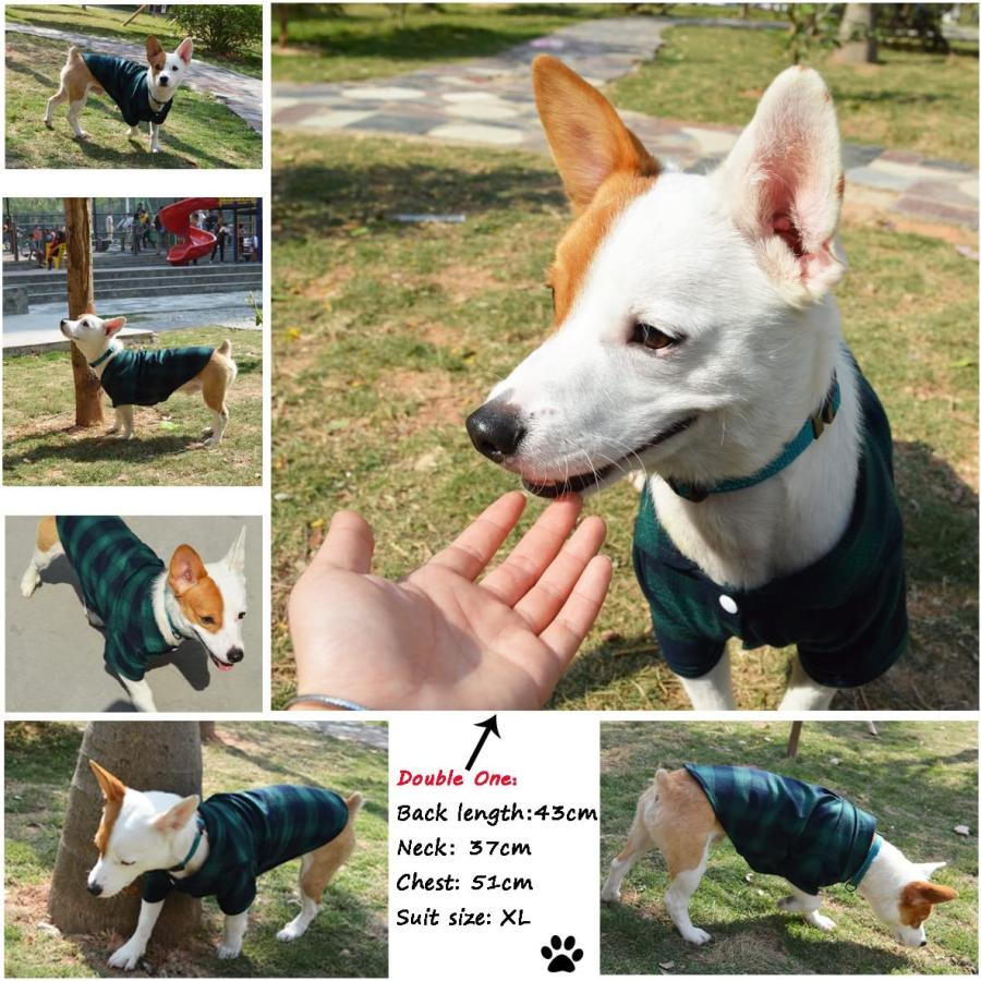 超高品質の販売 Koneseve Dog Shirt Pet Plaid Clothes Shirt T-Shirt Sweater Matching Breathable for Small Medium Lar