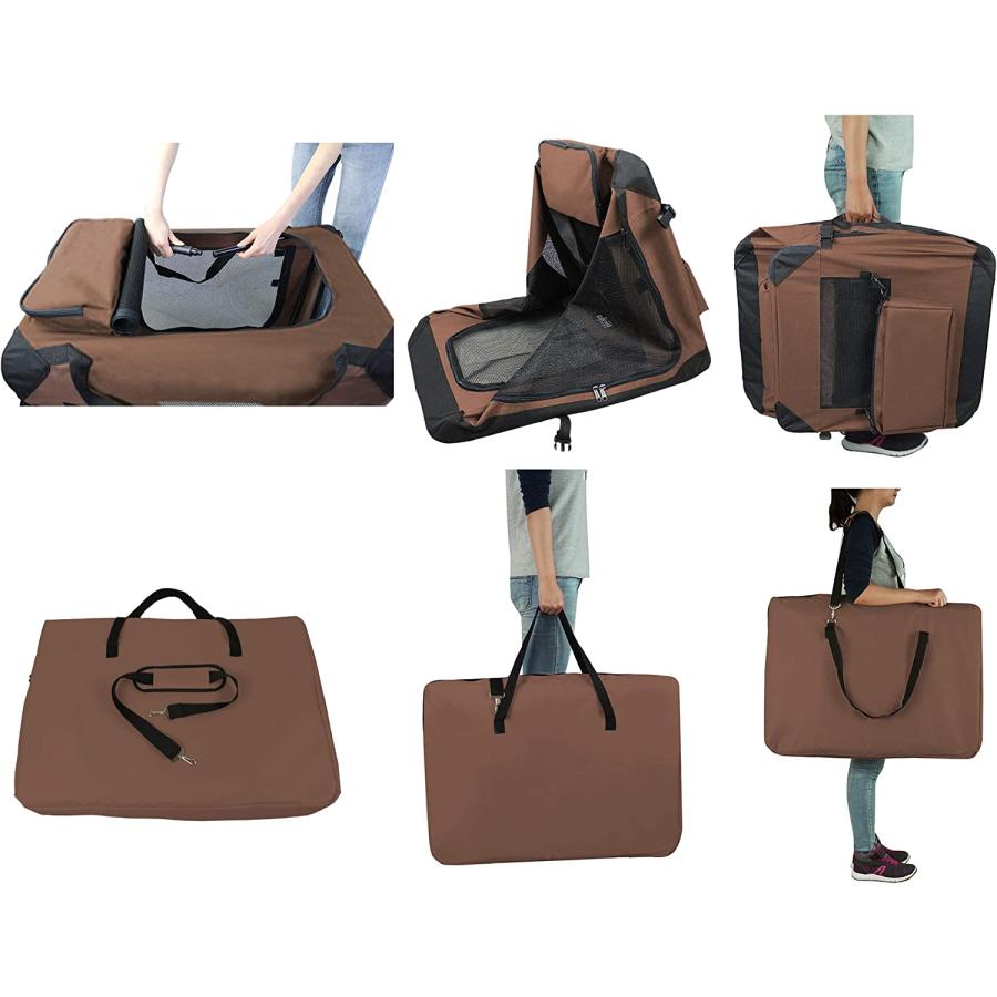 【並行輸入品】 EliteField 3-Door Folding Soft Dog Crate  Indoor \u0026 Outdoor Pet Home_4