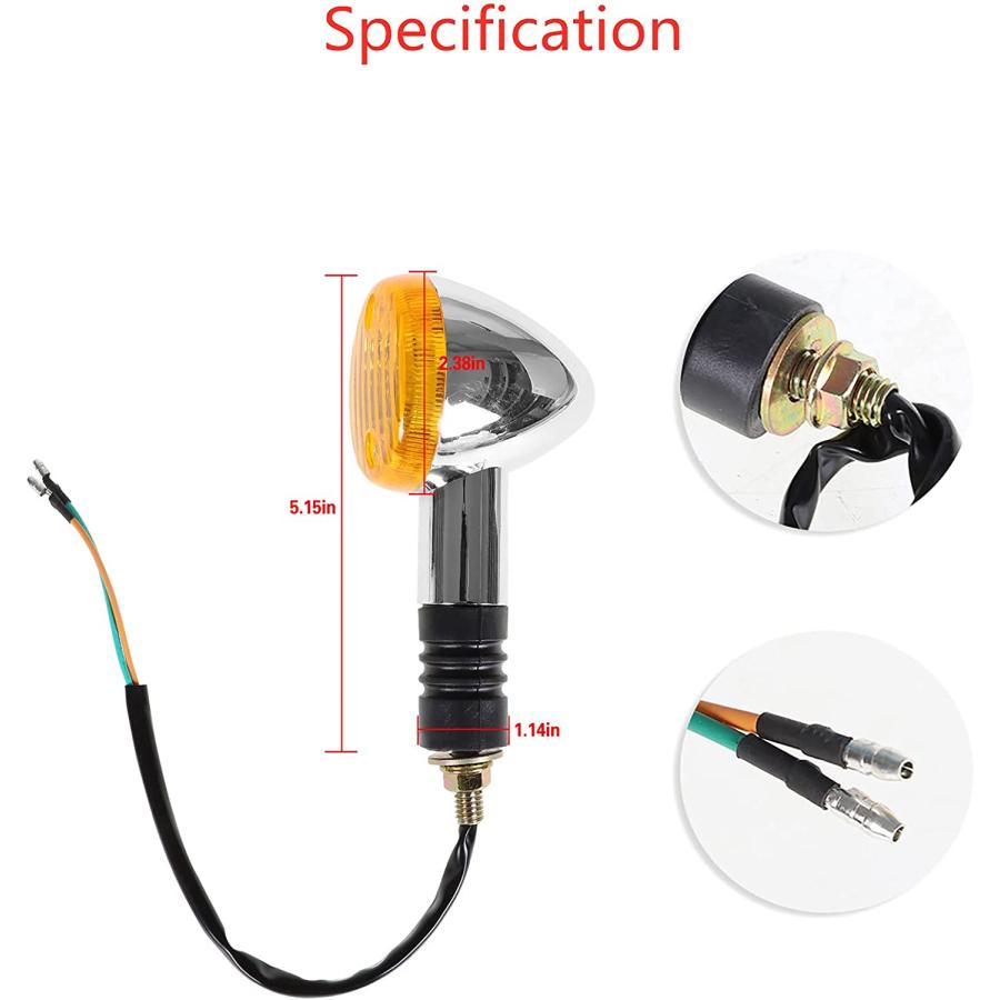 【並行輸入品】 LABLT 2 Pcs Front Rear Turn Signal Blinker Indicator Light Fit forの画像