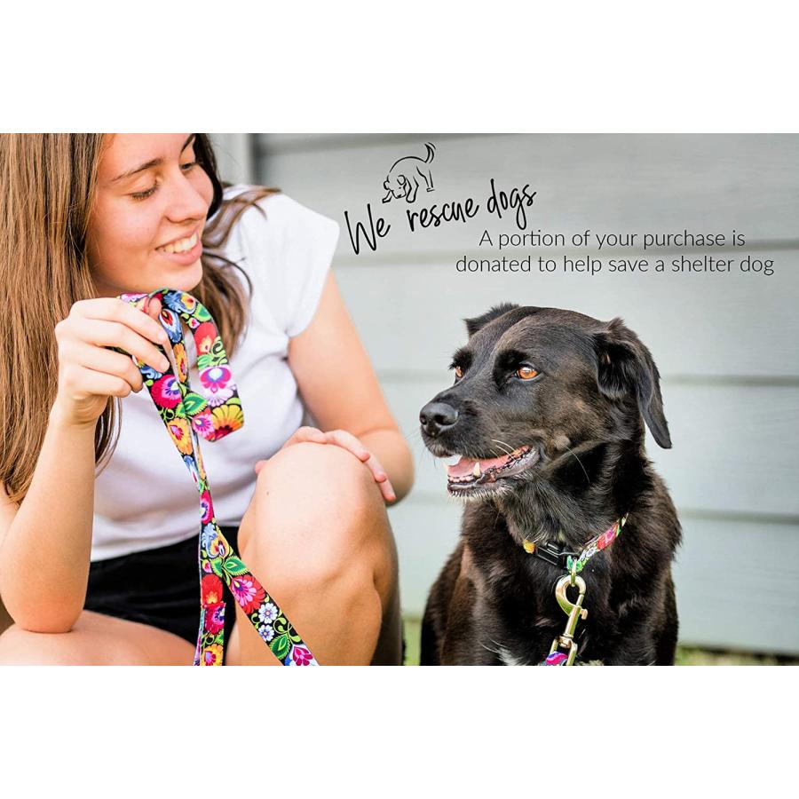 並行輸入品】 Lucky Love 犬用首輪 & リーシュセット | 花柄犬用首輪